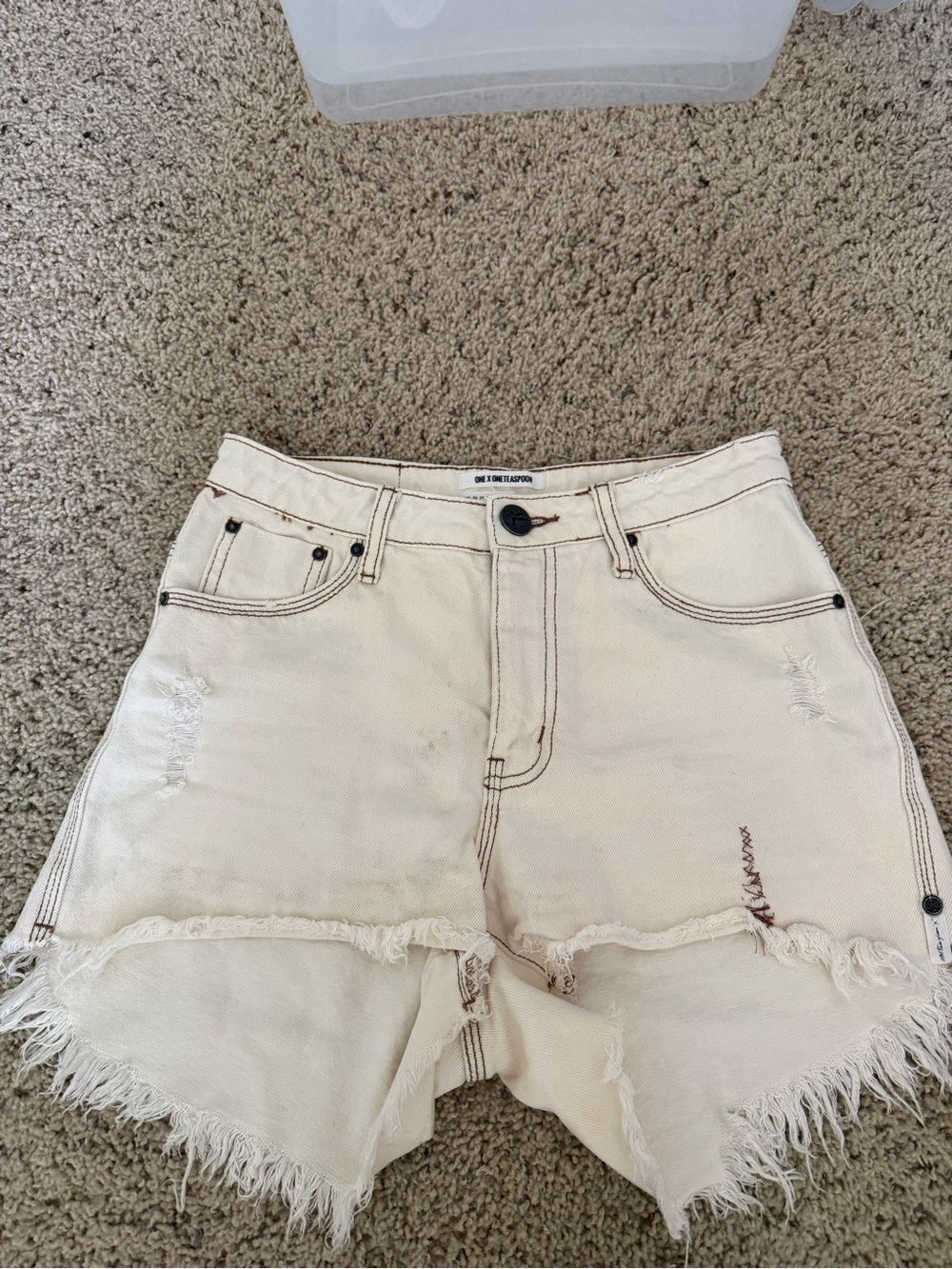 One Teaspoon Milk beauty High Waist Bonita Denim shorts size 26